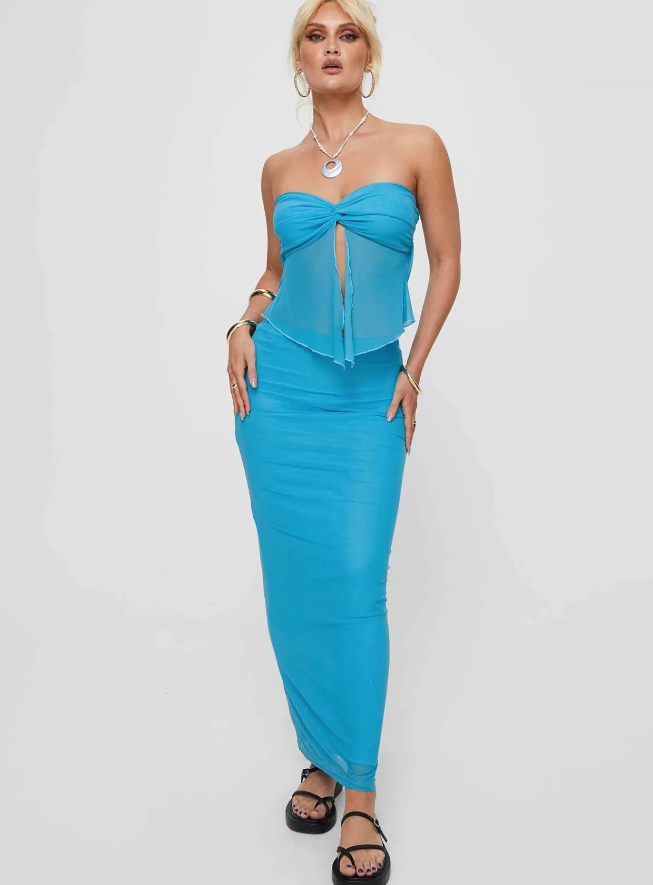 Princess Polly Tube Tops | Saracho Set Blue