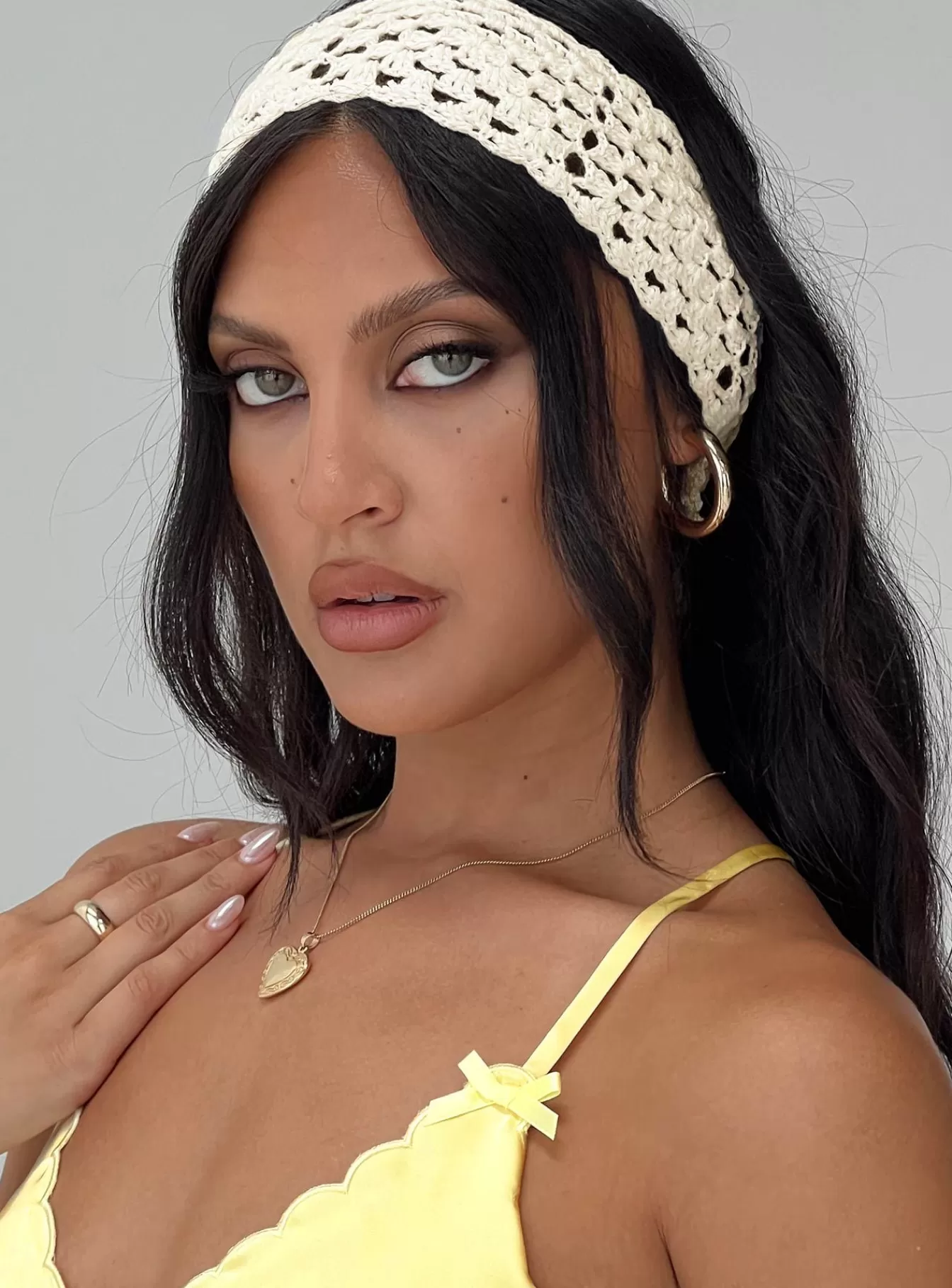 Princess Polly Hair Accessories | Sarea Crochet Headband White