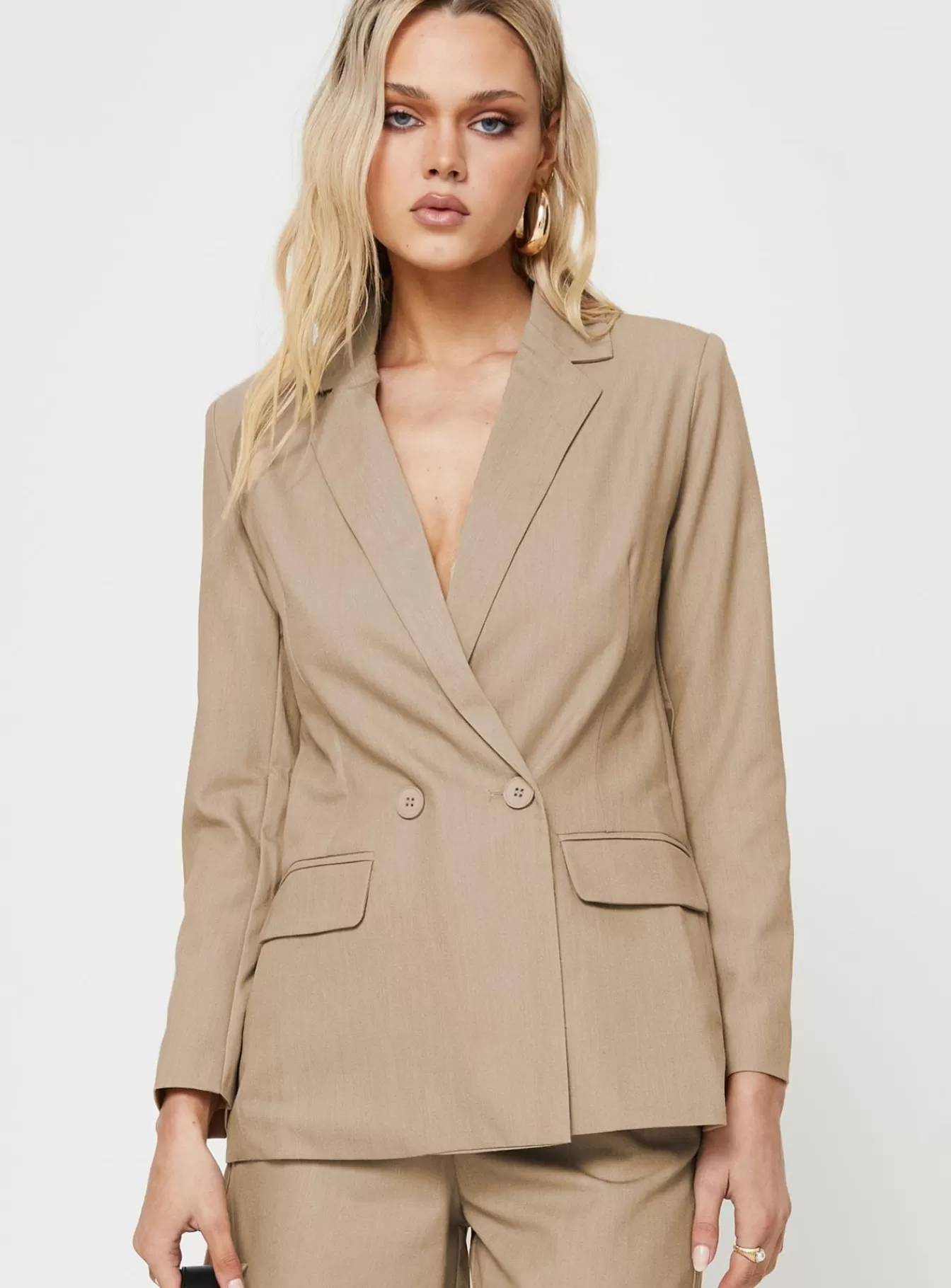 Princess Polly Blazers | Sazan Blazer Taupe