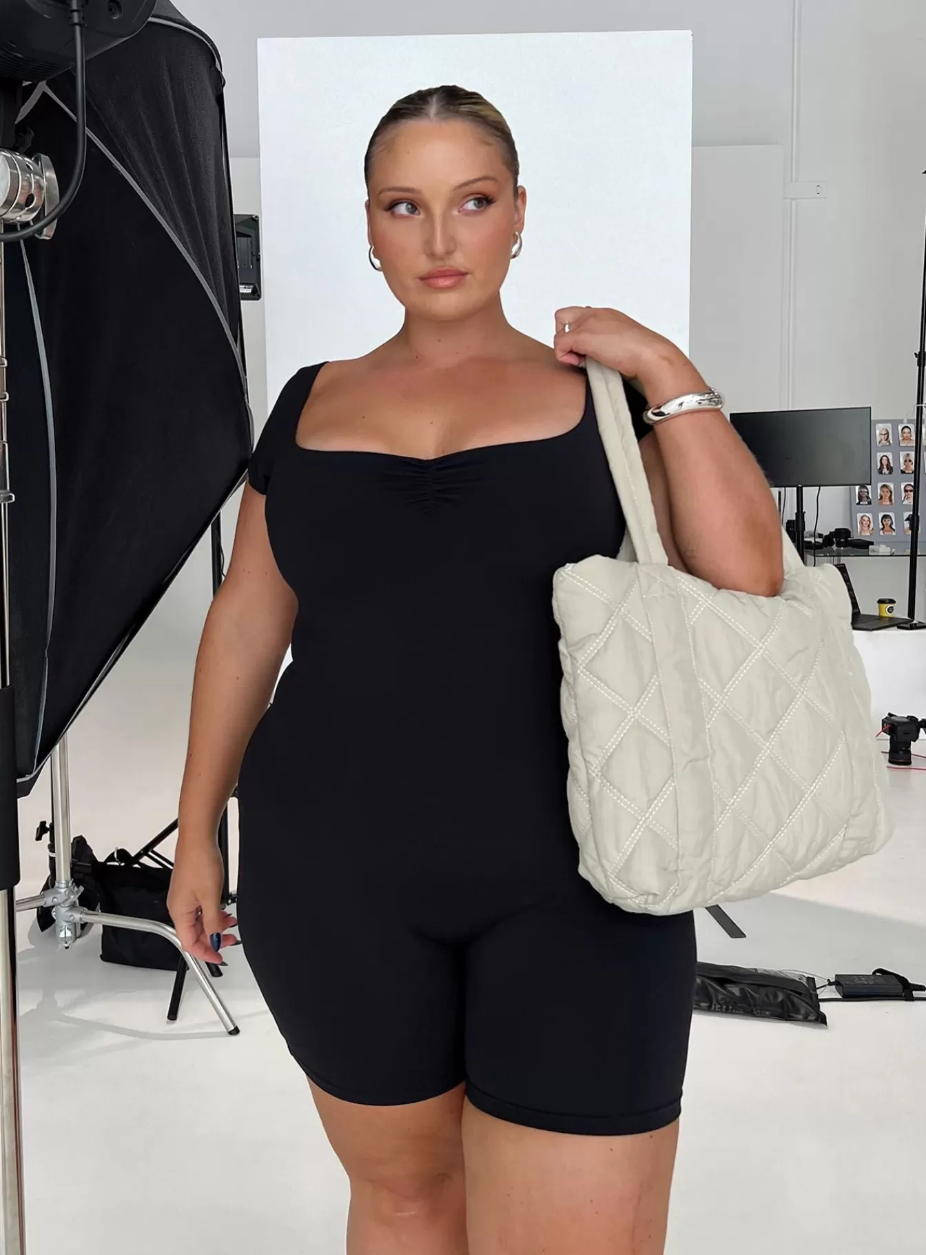 Princess Polly Basics | Seleste Romper Curve Black
