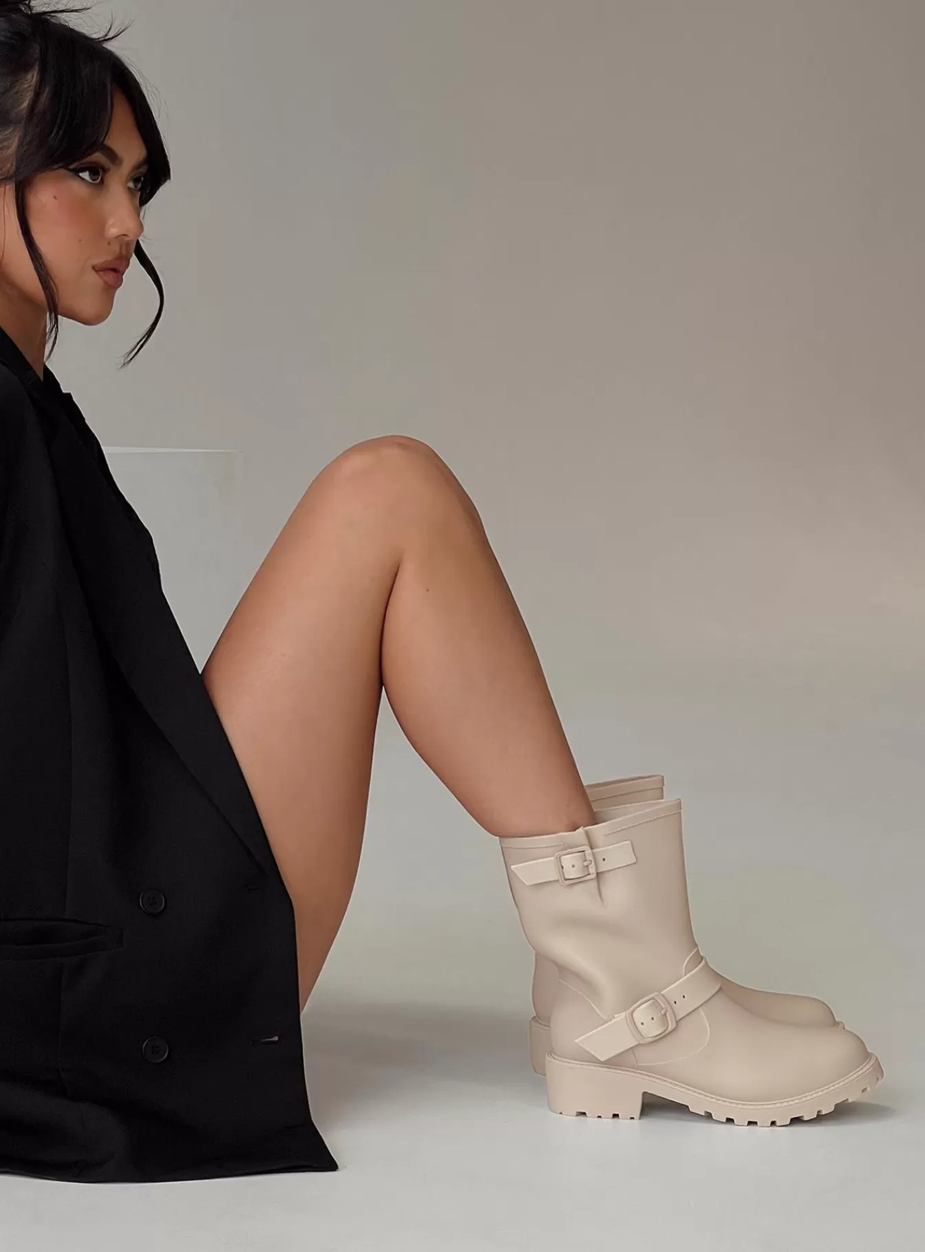 Princess Polly Boots | Senorita Rubber Boots Cream
