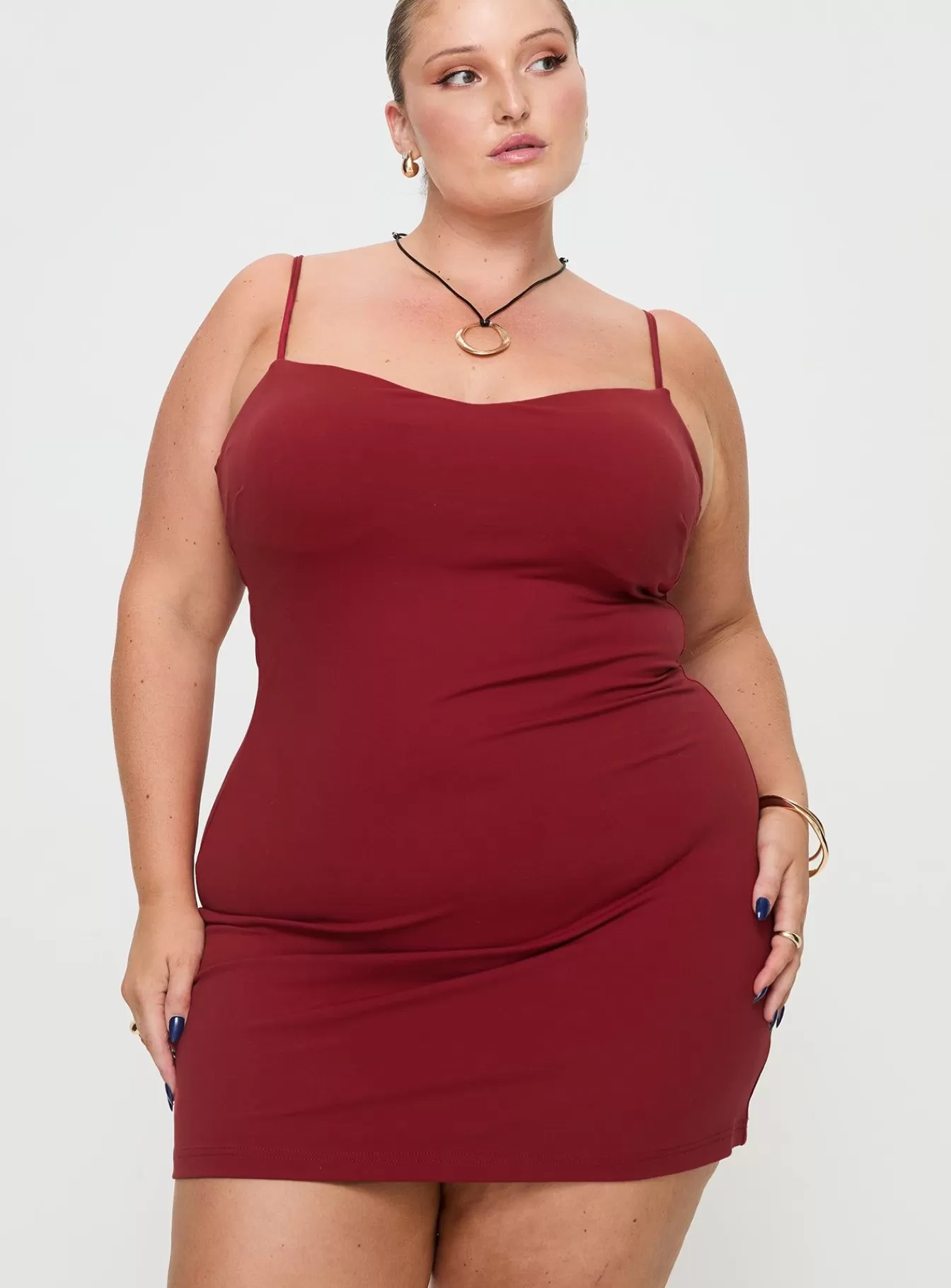 Princess Polly Mini Dresses | Serafina Mini Dress Curve Red