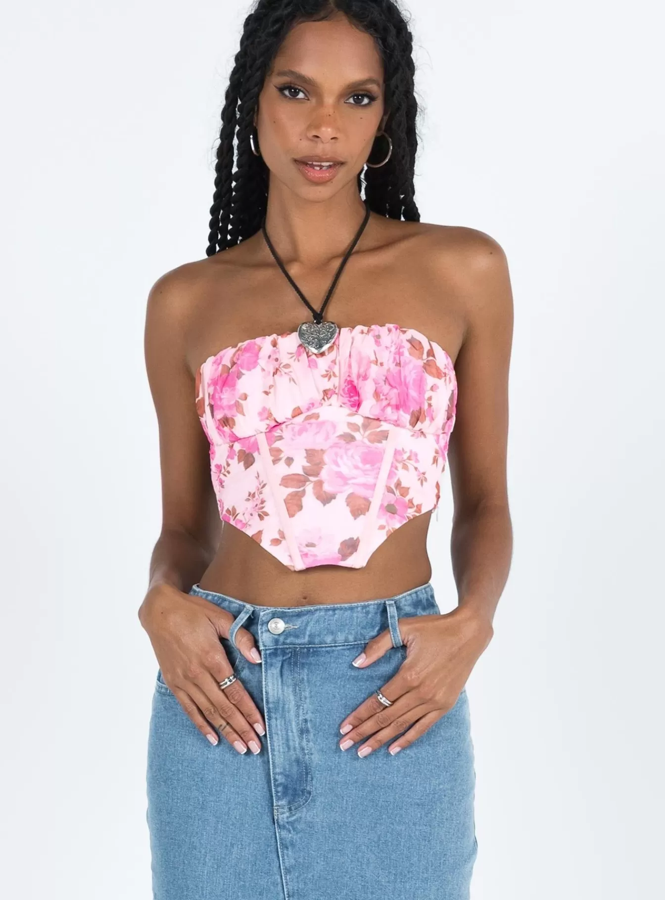 Princess Polly Corsets & Bustiers | Sharna Bustier Top Pink Floral