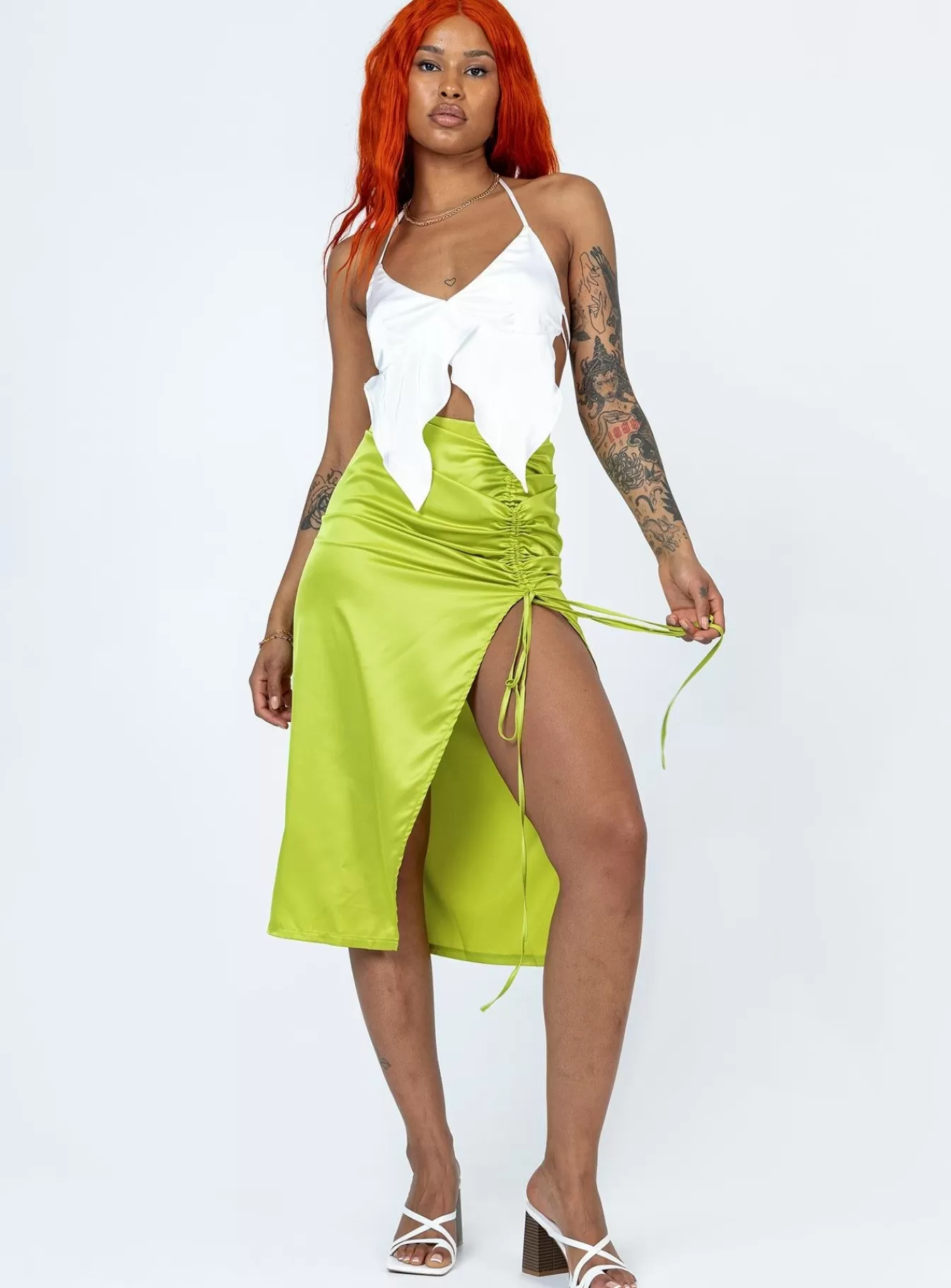 Princess Polly Skirts | Siesta Midi Skirt Green