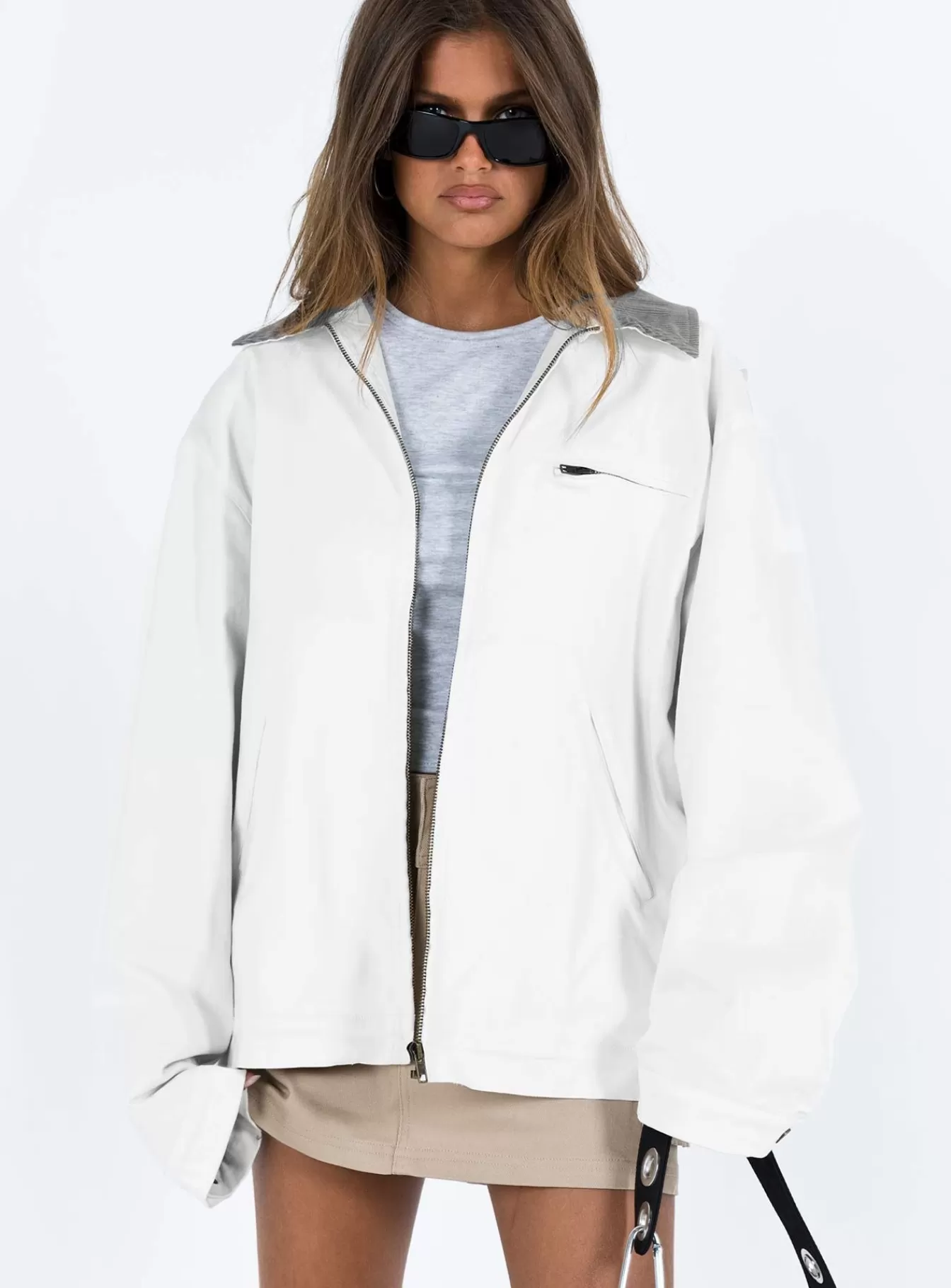 Princess Polly Denim Jackets | Springer Jacket Bone