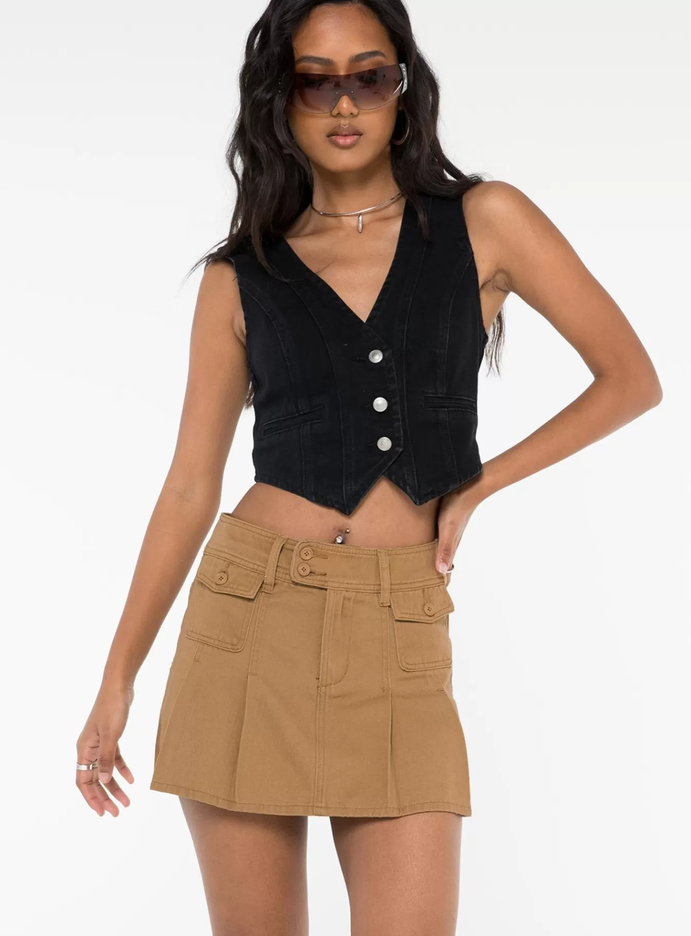 Princess Polly Skirts | Stanton Mini Skirt Beige