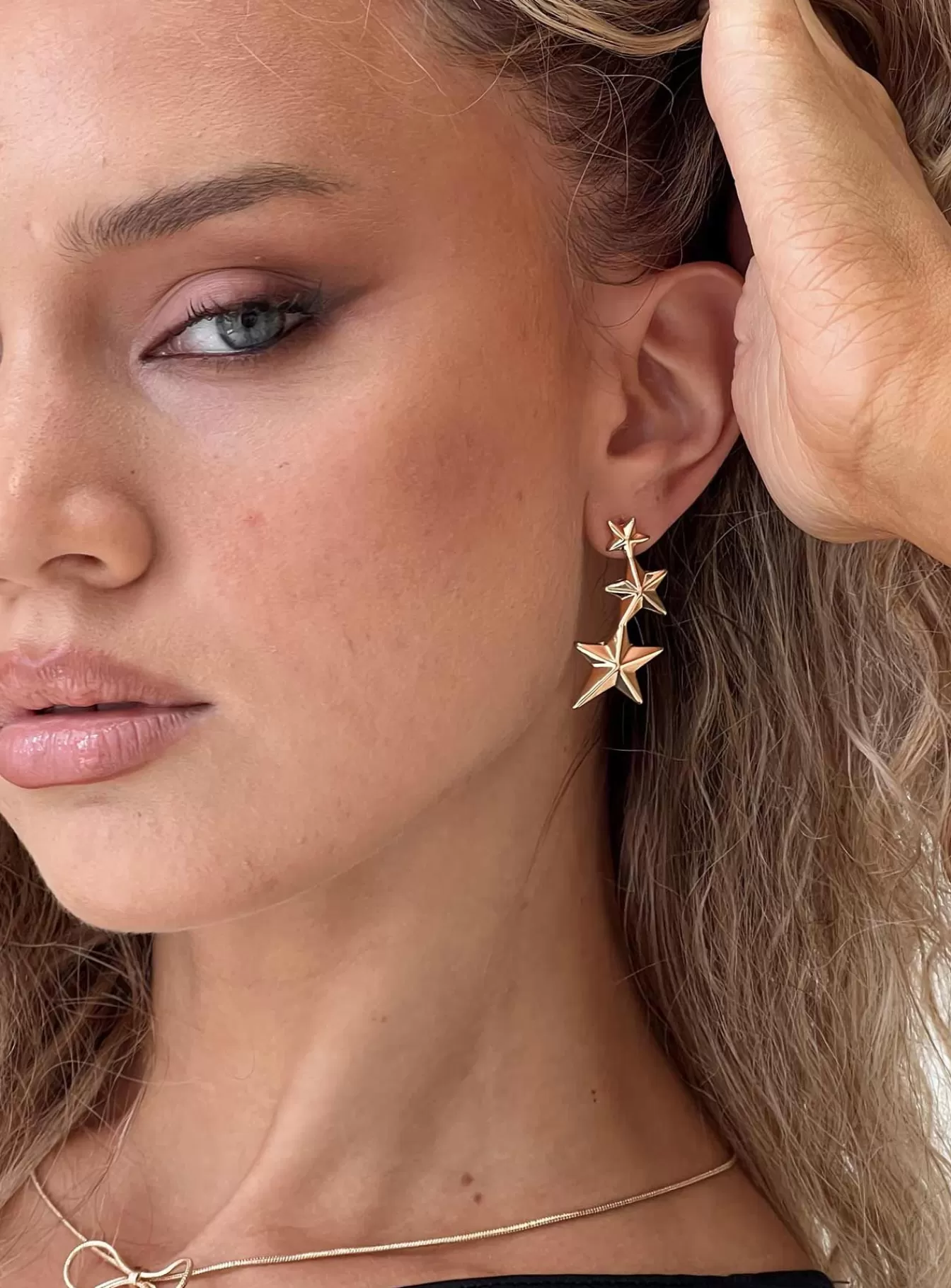 Princess Polly Lower Impact | Starry Night Earrings Gold