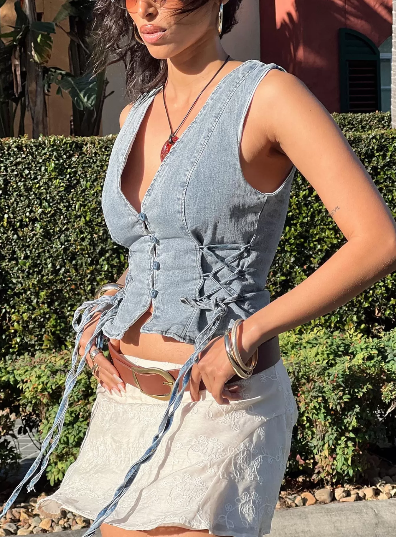 Princess Polly Spring Tops | Stavia Vest Top Denim
