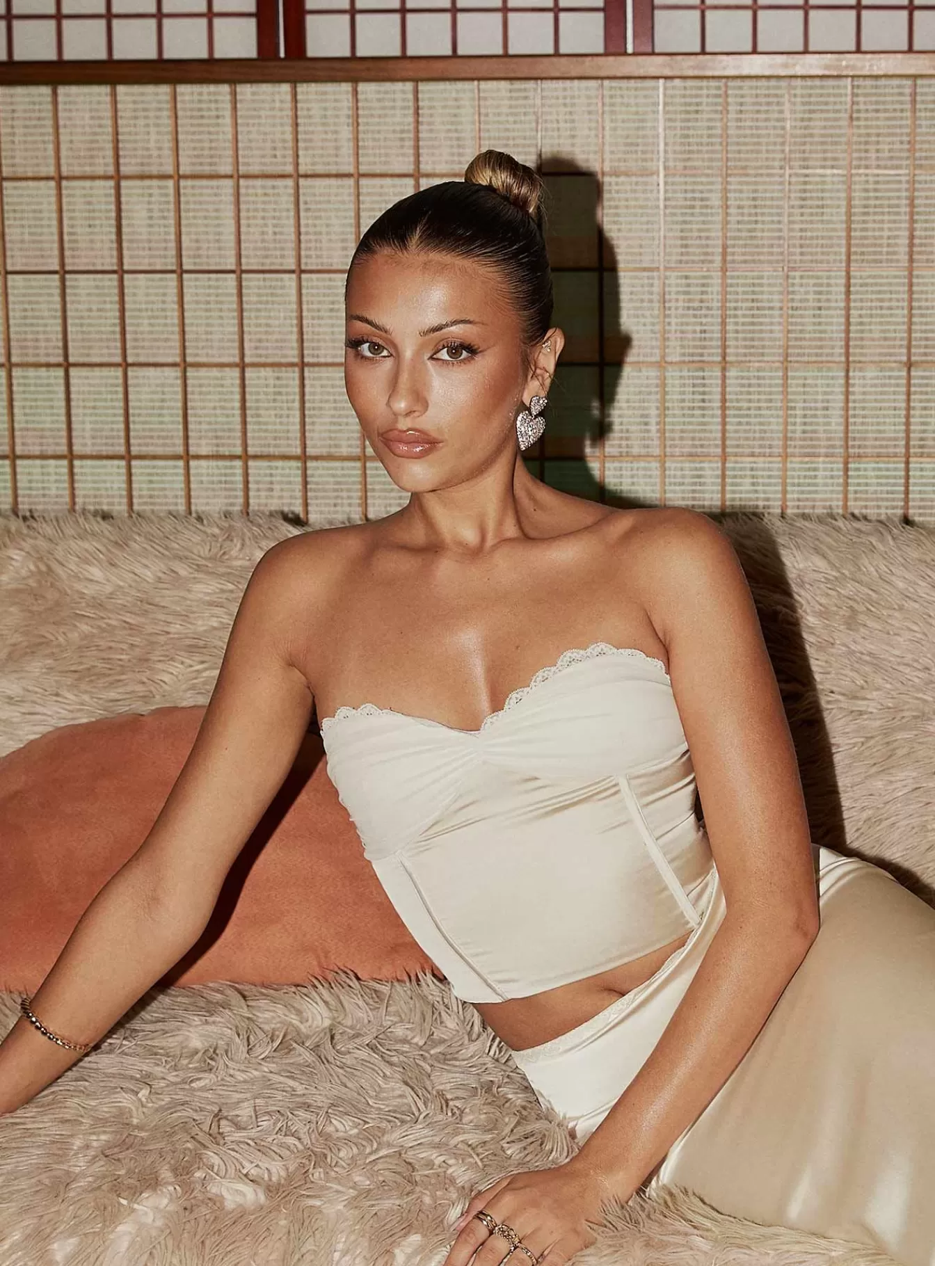 Princess Polly Party Tops | Suga Strapless Top Cream