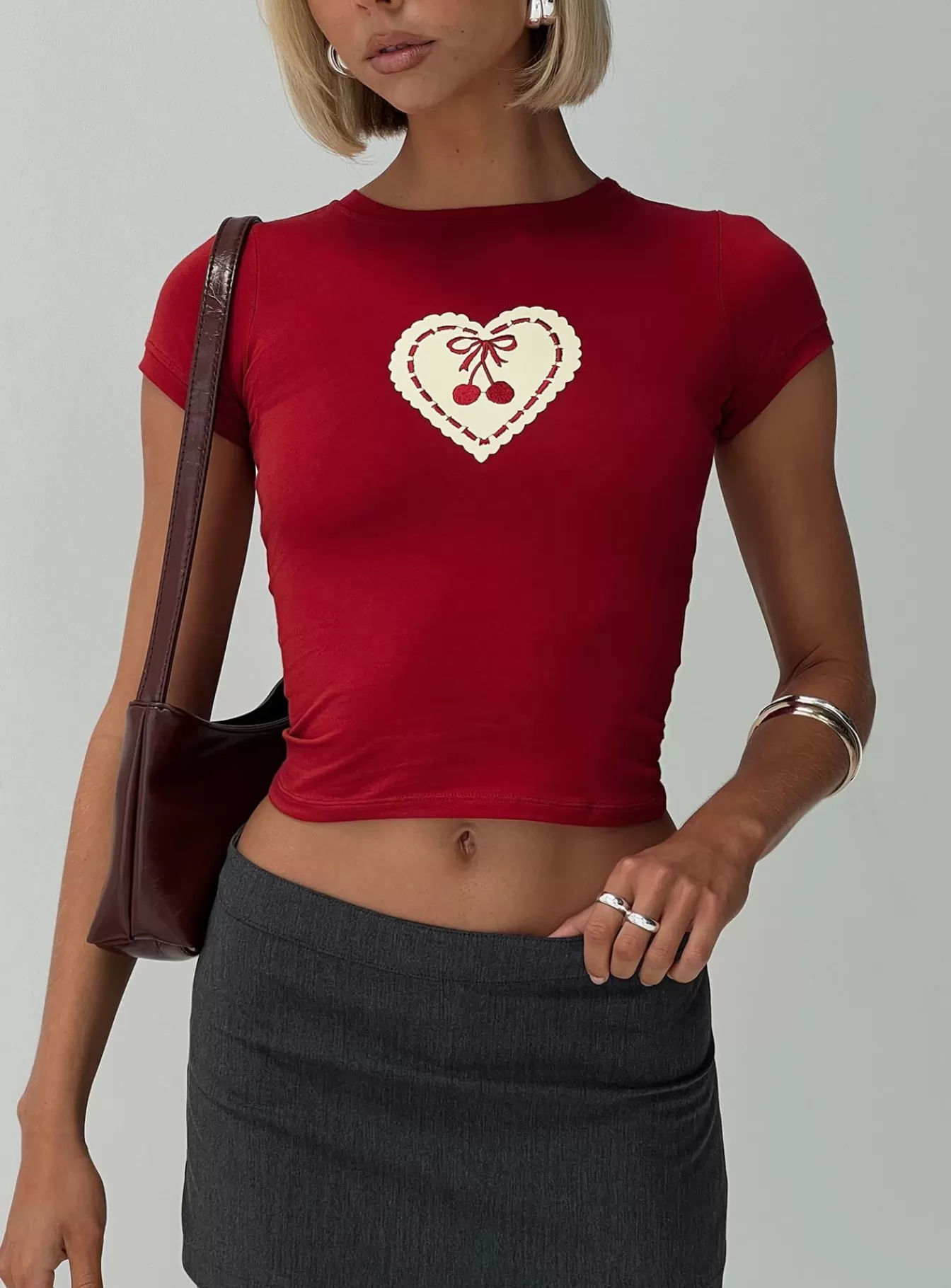 Princess Polly Casual Tops | Sutin Top Cherry