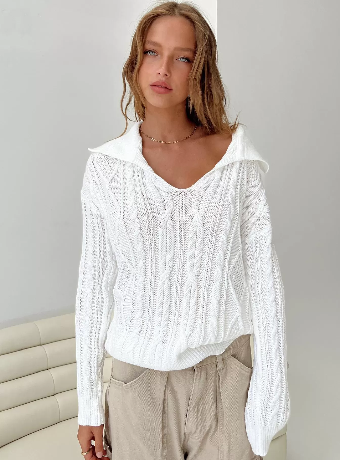 Princess Polly Knitted Sweaters | Symons Sweater White