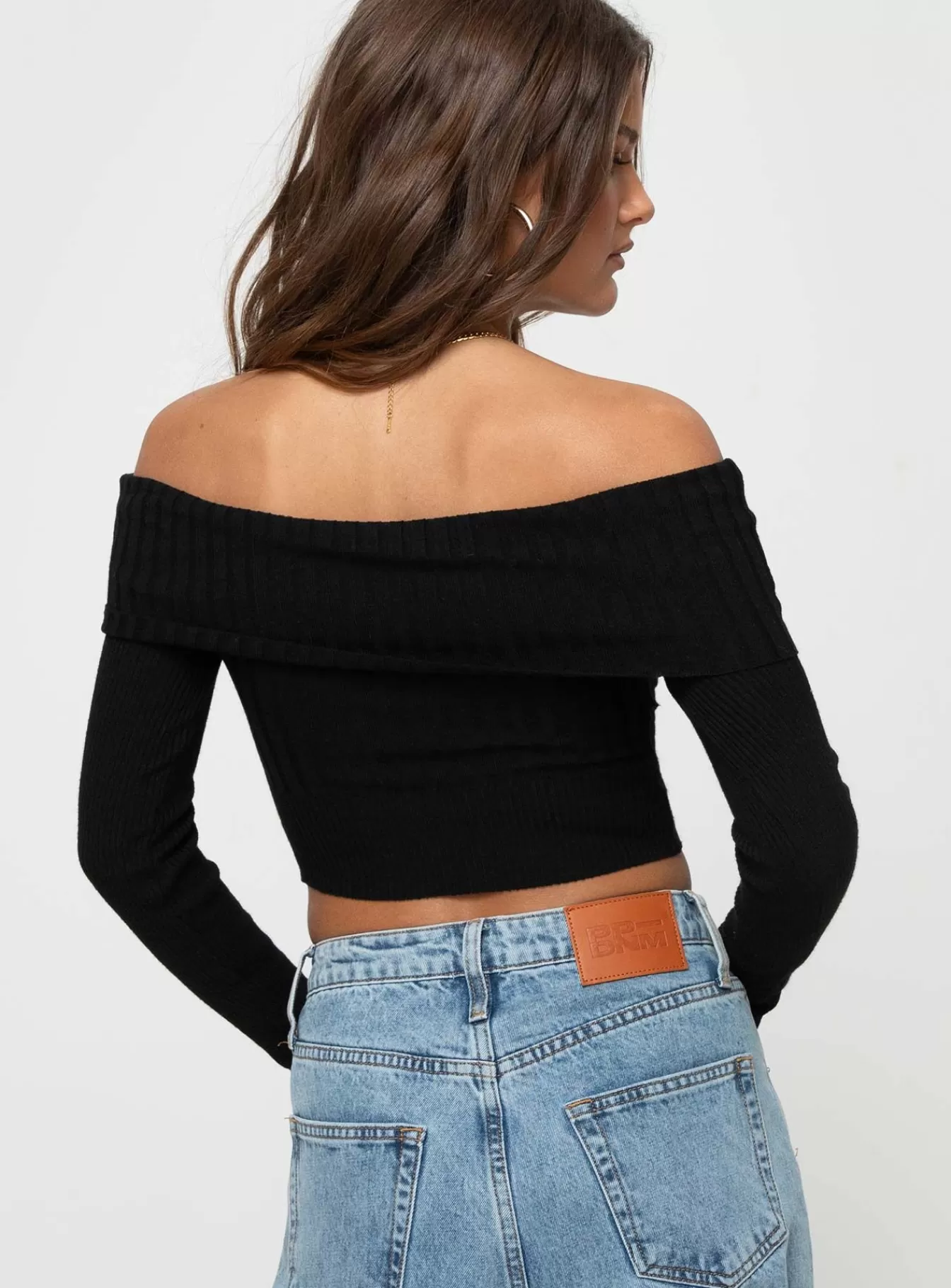Princess Polly Long Sleeve Tops | Tagula Off The Shoulder Top Black