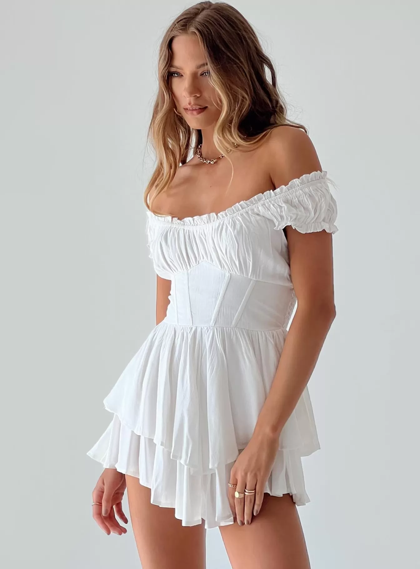 Princess Polly Rompers | Tahiti Romper White