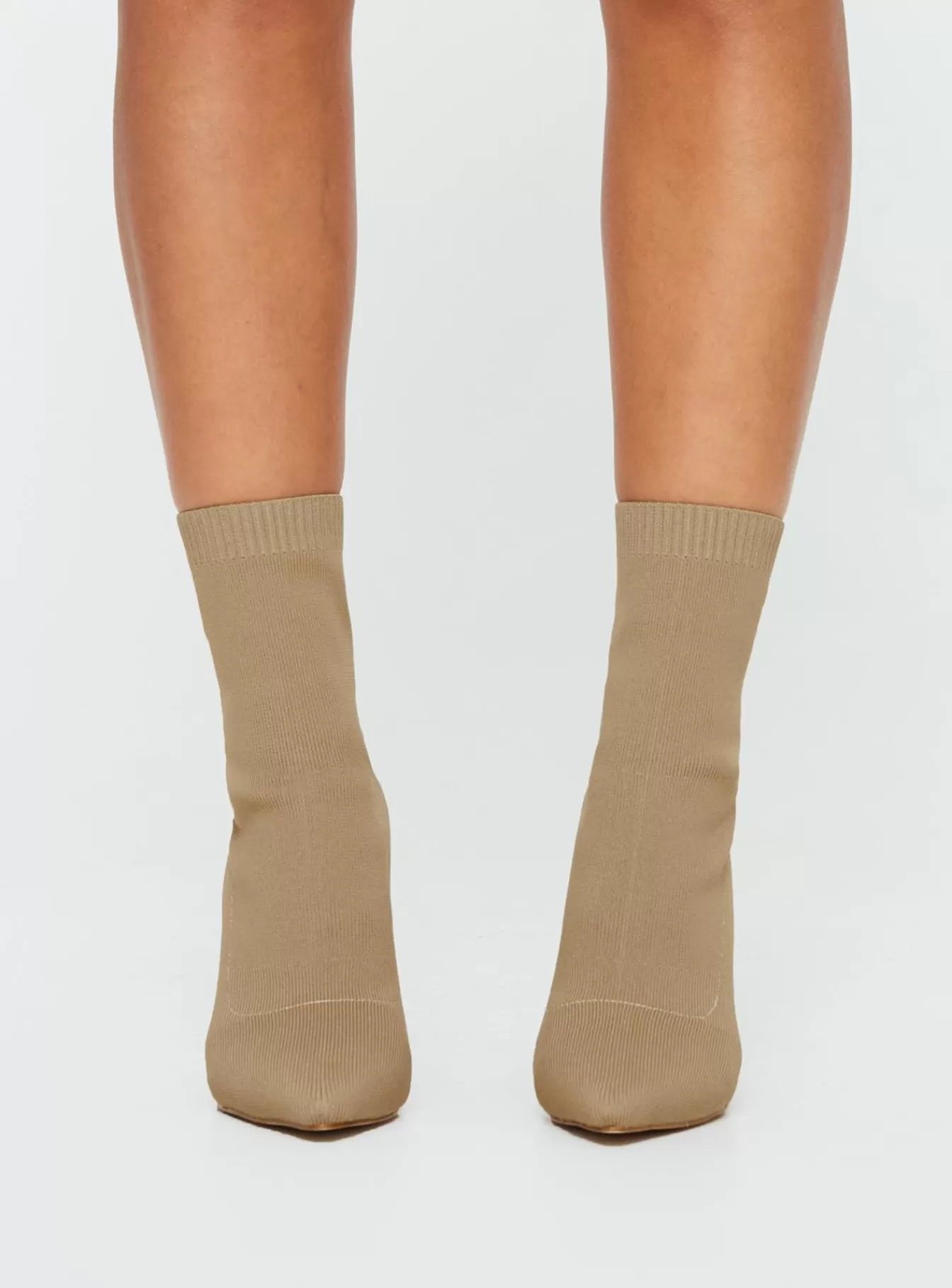 Princess Polly Boots | Taken Knit Boots Nude
