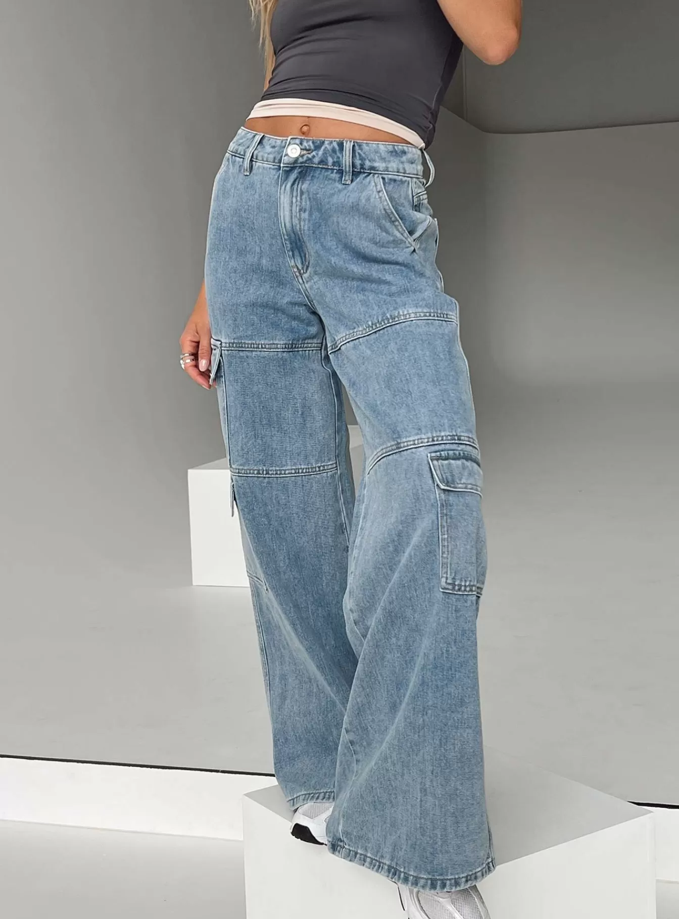 Princess Polly Jeans | Tamba Cargo Jeans Denim