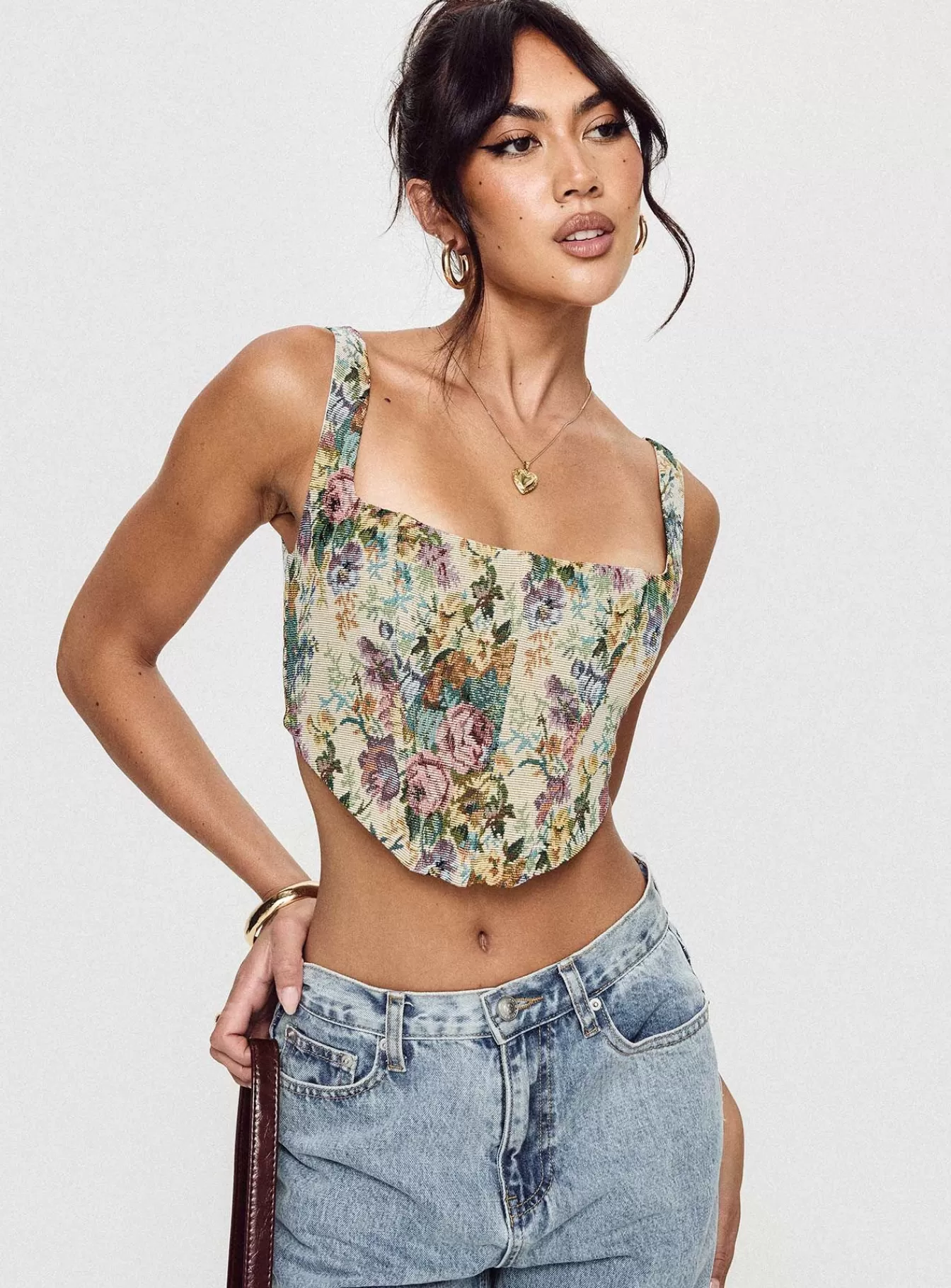 Princess Polly Corsets & Bustiers | Tender Heart Corset Top Multi