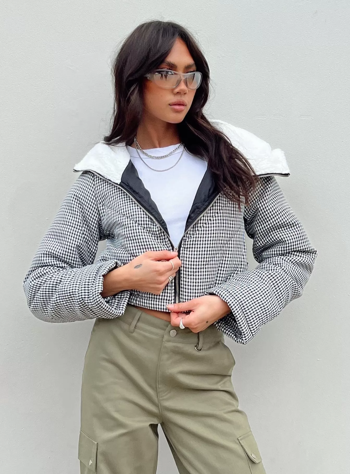 Princess Polly Puffer Jackets | The Keir Puffer Jacket Black/White