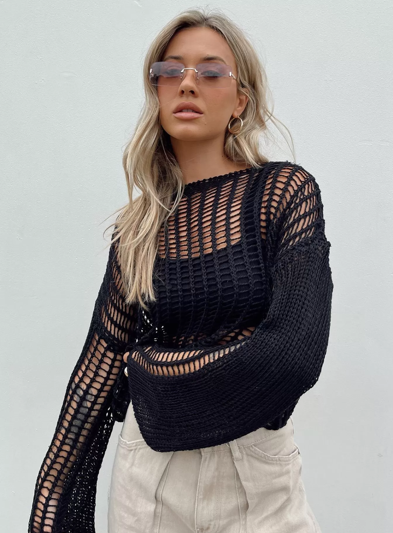 Princess Polly Knitted Sweaters | The Kennedy Sweater Black