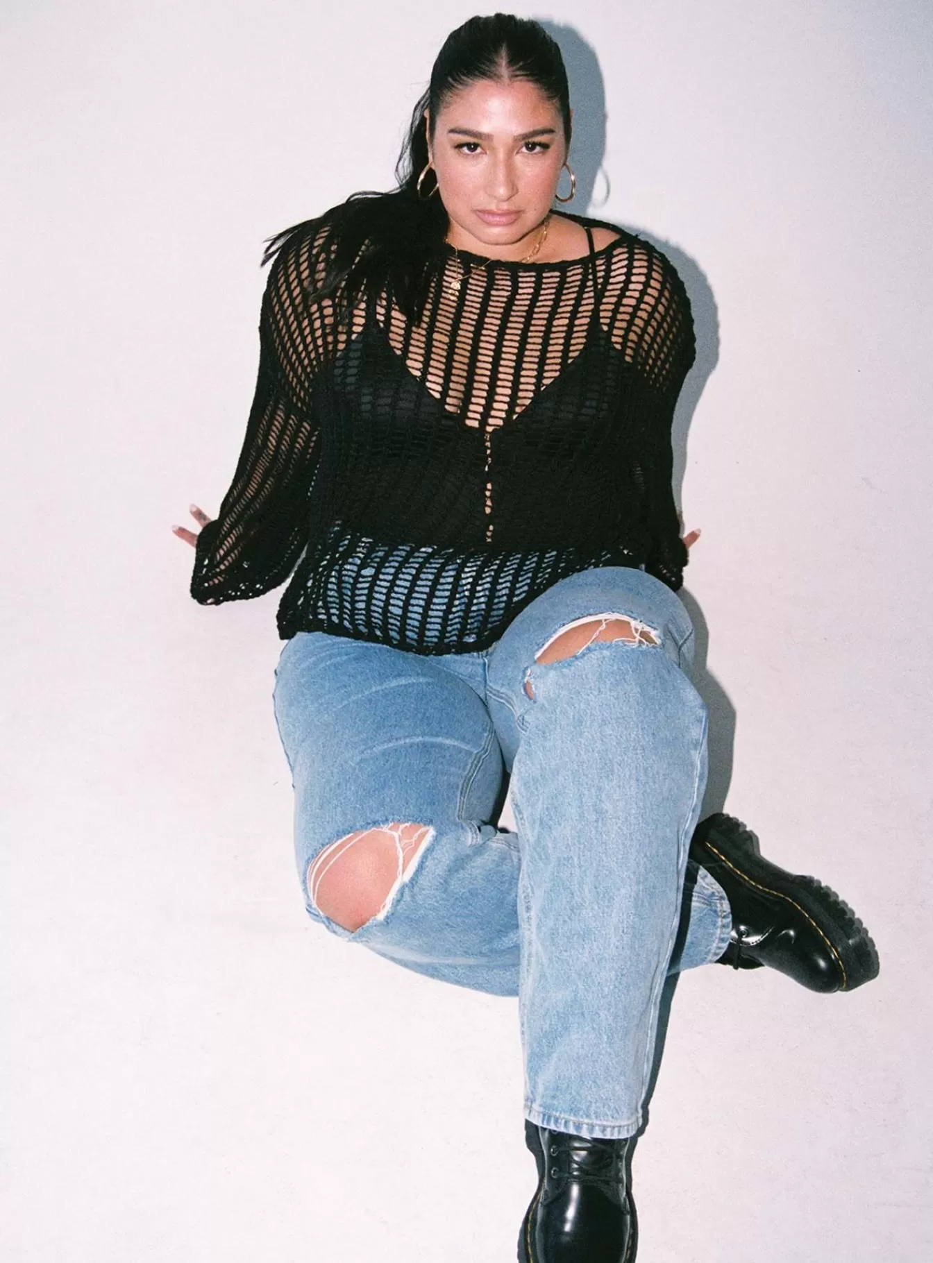 Princess Polly Knitted Sweaters | The Kennedy Sweater Curve Black