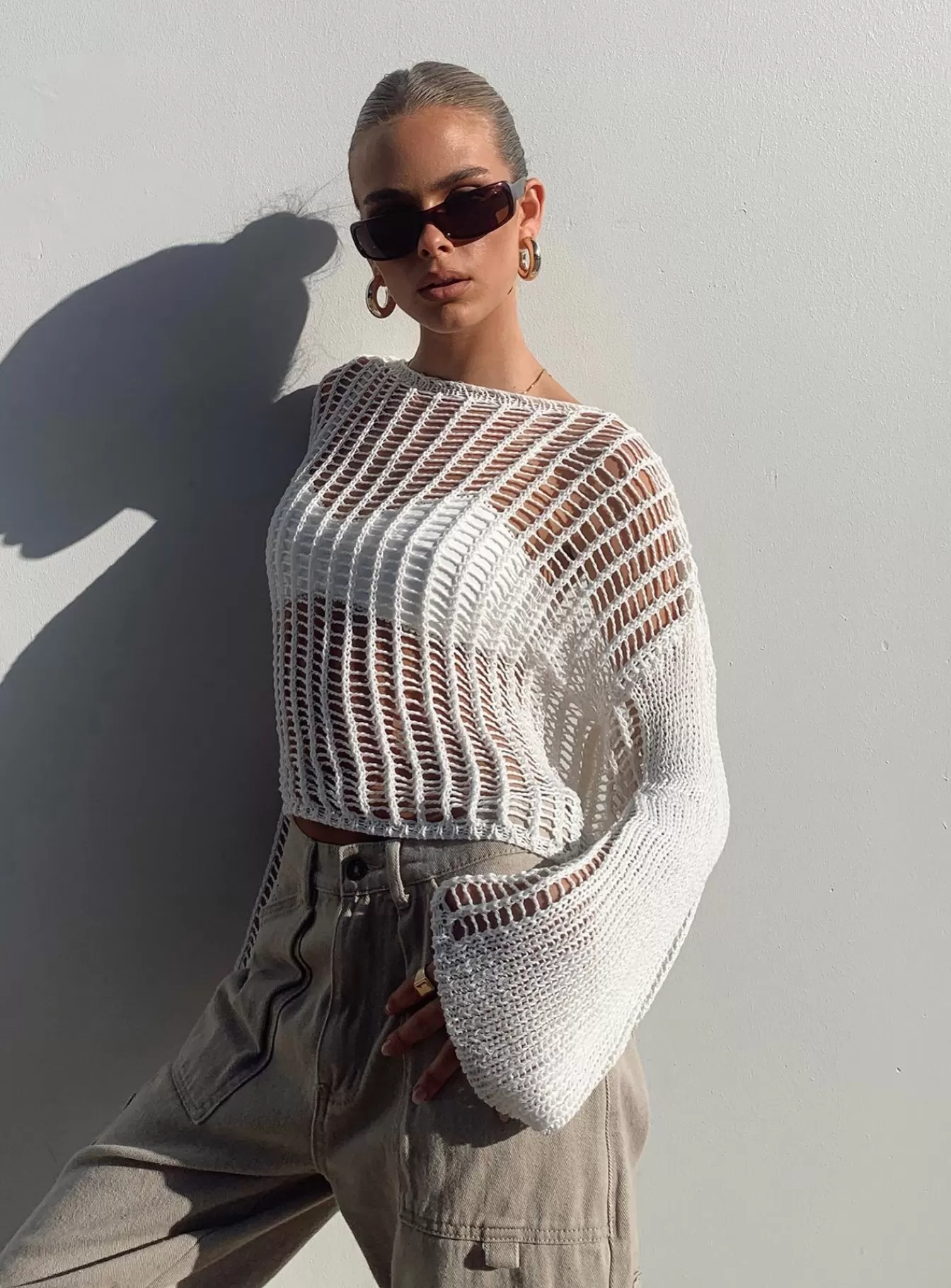 Princess Polly Knitted Sweaters | The Kennedy Sweater Lower Impact White
