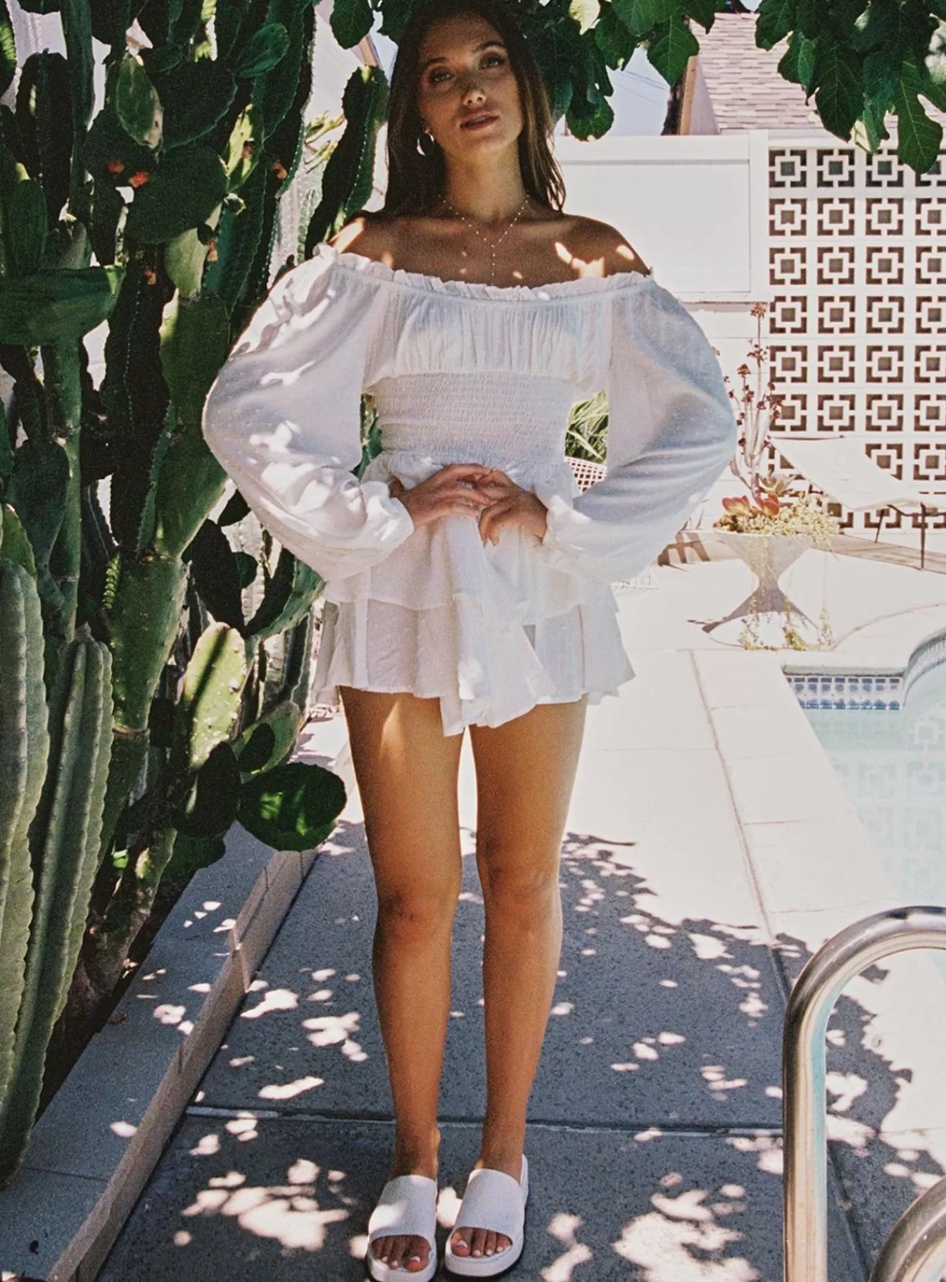 Princess Polly Rompers | The Love Galore Long Sleeve Romper Lower Impact White