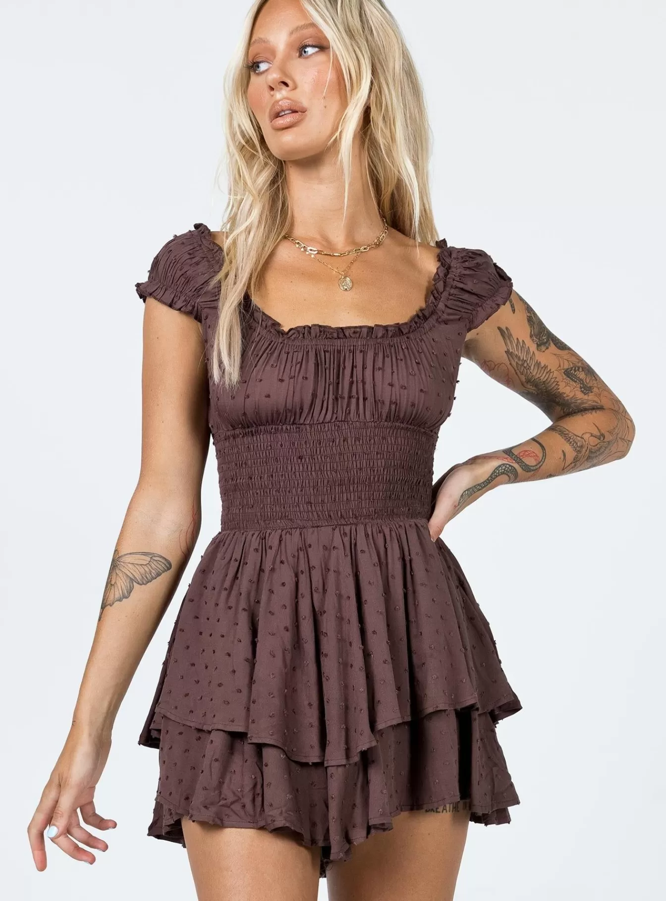 Princess Polly Rompers | The Love Galore Romper Brown