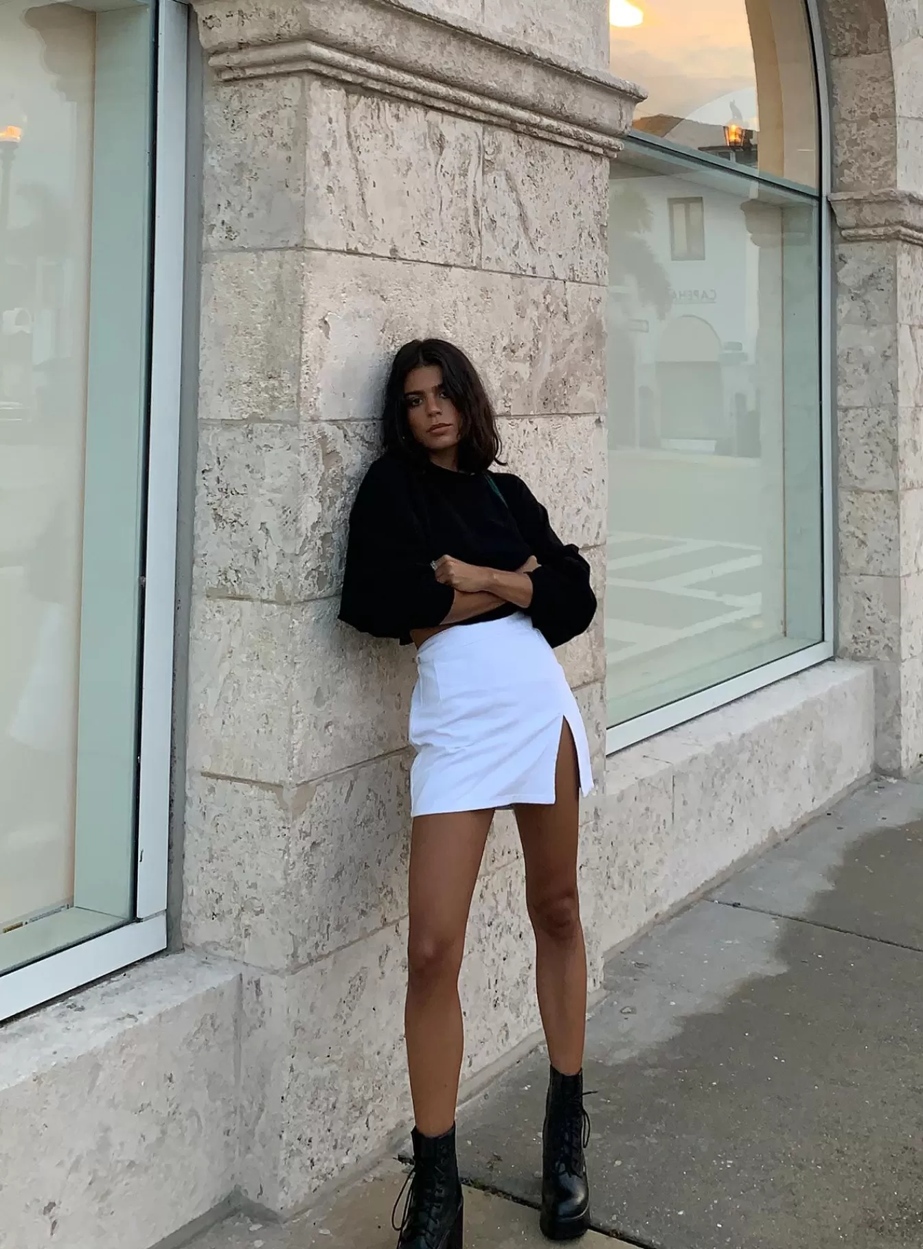 Princess Polly Sweatshirts & Hoodies | The Thorpe Cropped Sweatshirt Black