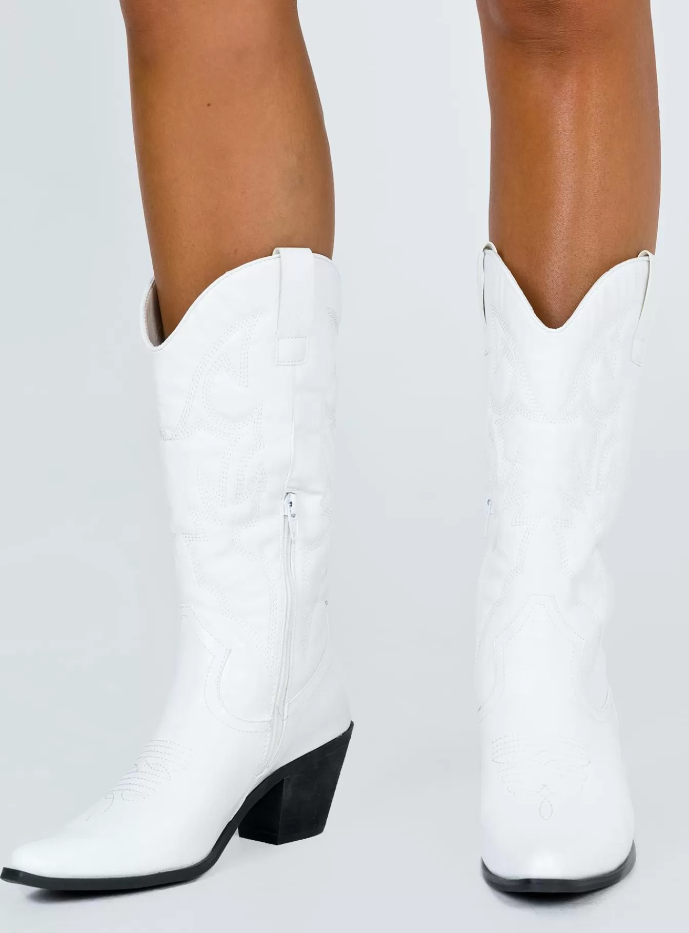 Princess Polly Boots | Therapy Clayton Boots White