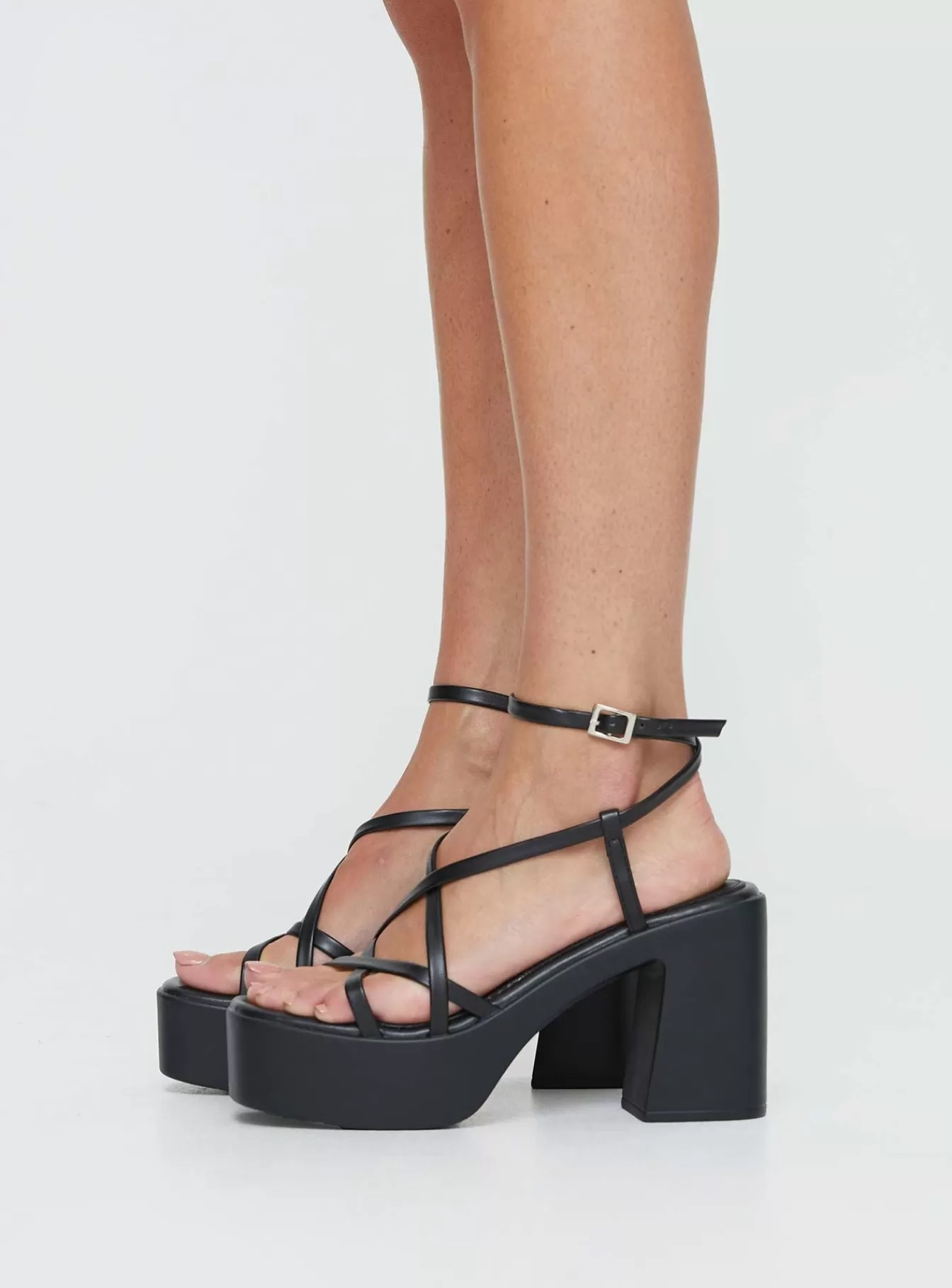 Princess Polly Heels | Therapy Daze Platform Heels Black