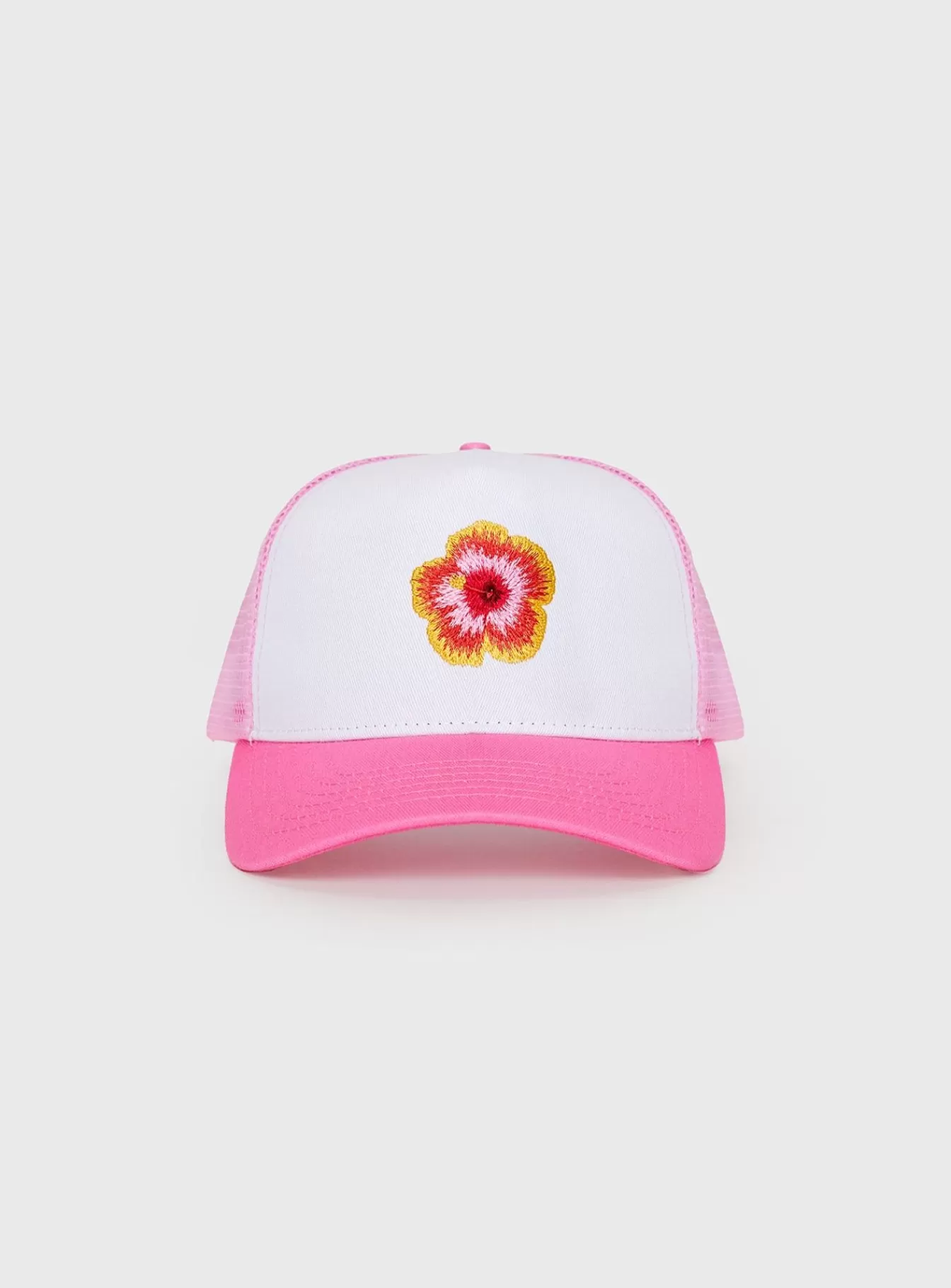 Princess Polly Hats | Tropics Trucker Hat Pink / White