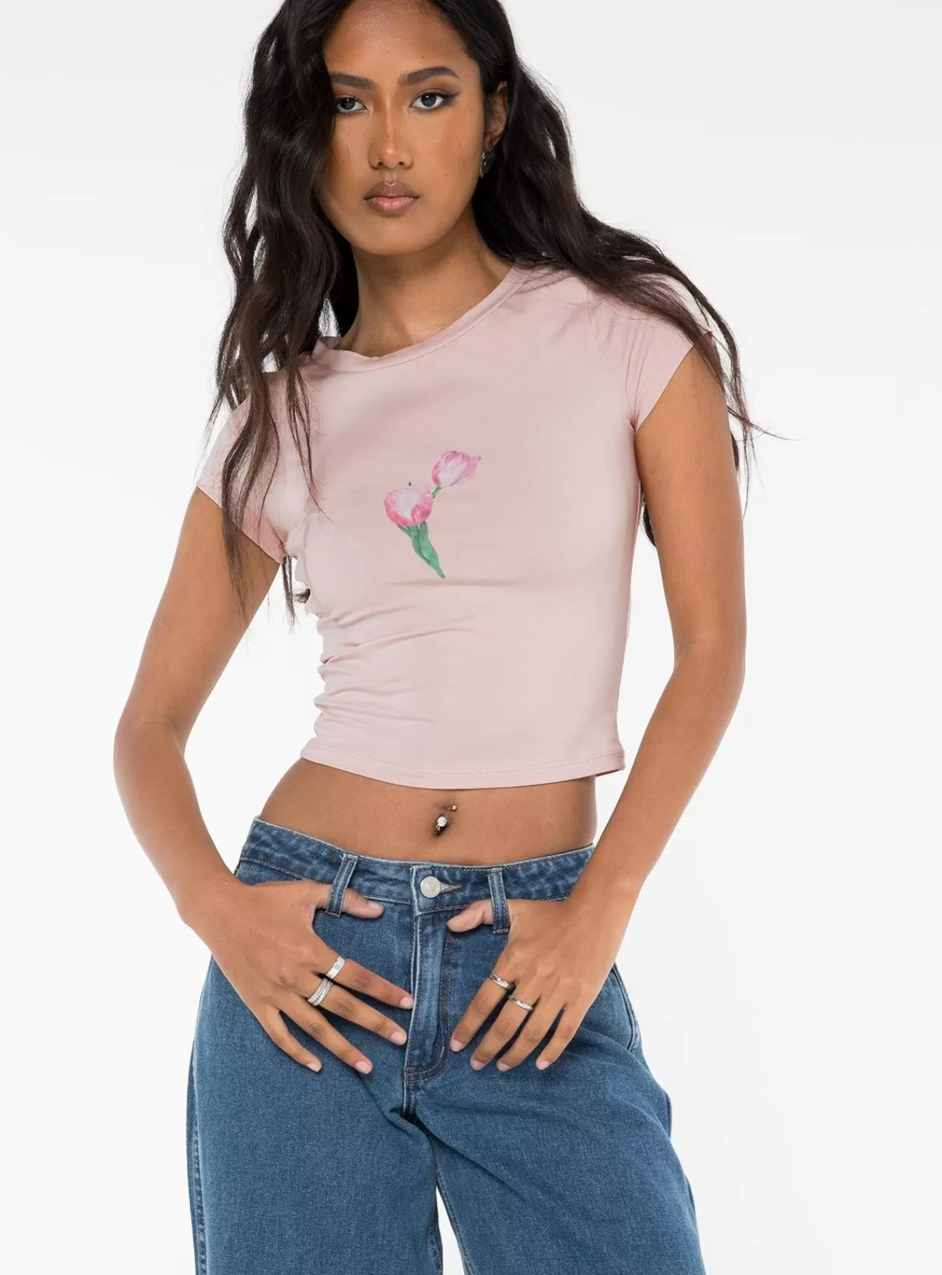 Princess Polly Casual Tops | Tulips Tee Pink