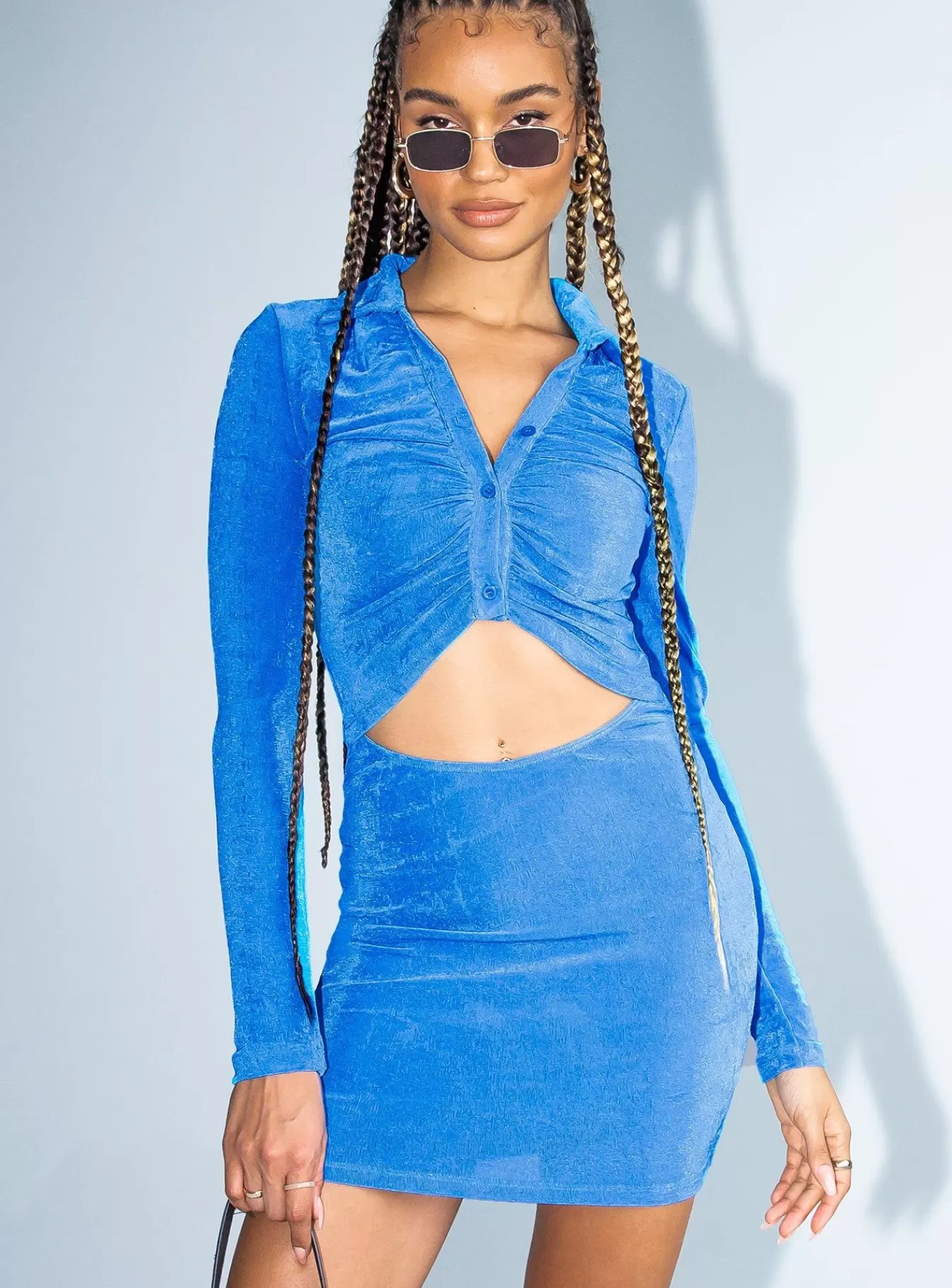 Princess Polly Mini Dresses | Valerie Mini Dress Blue
