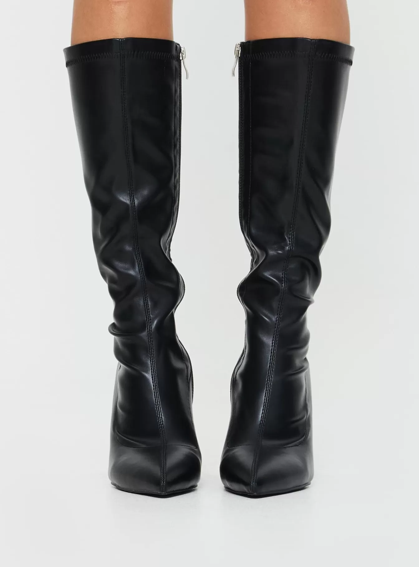 Princess Polly Boots | Vibe Knee High Boots Black