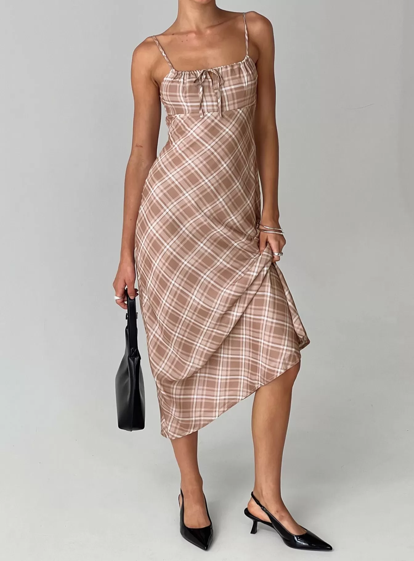 Princess Polly Maxi Dresses | Wallin Maxi Dress Brown Check