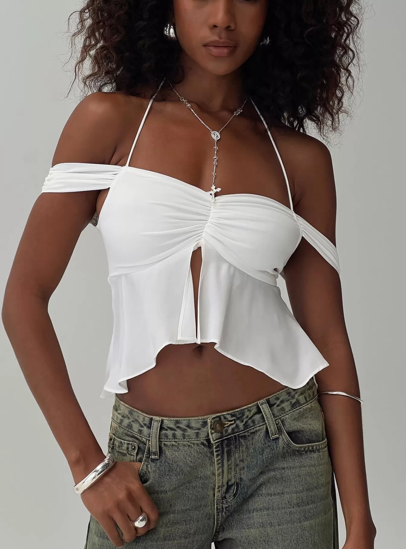 Princess Polly Crop Tops | Waylen Top White