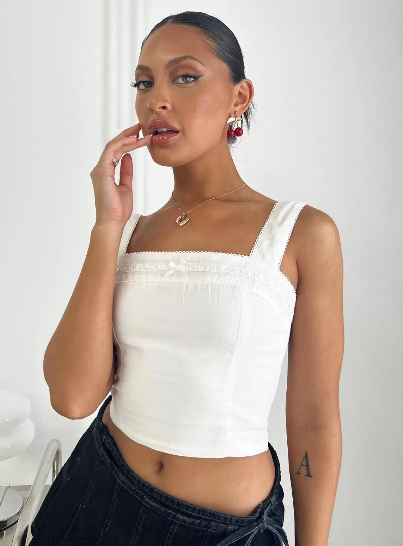 Princess Polly Spring Tops | Weavery Top White