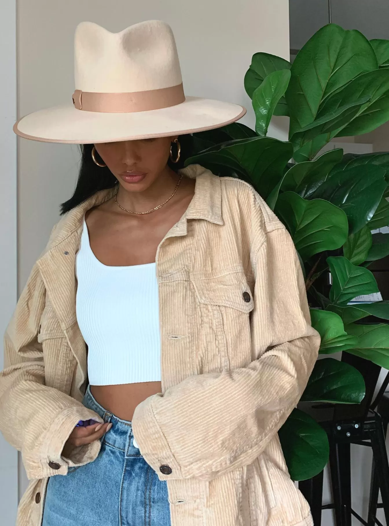 Princess Polly Denim Jackets | Western Cord Jacket Beige