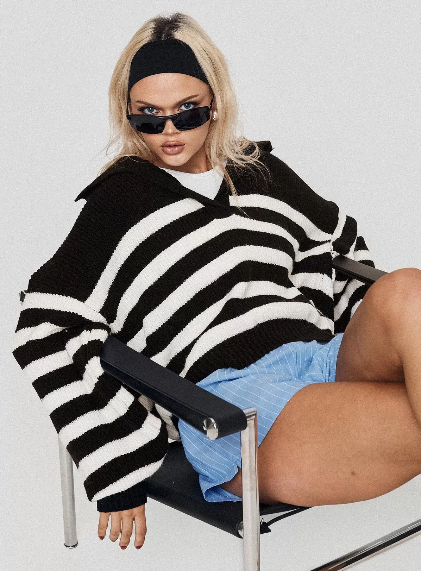 Princess Polly Knitted Sweaters | Williamson Stripe Sweater Black / Cream