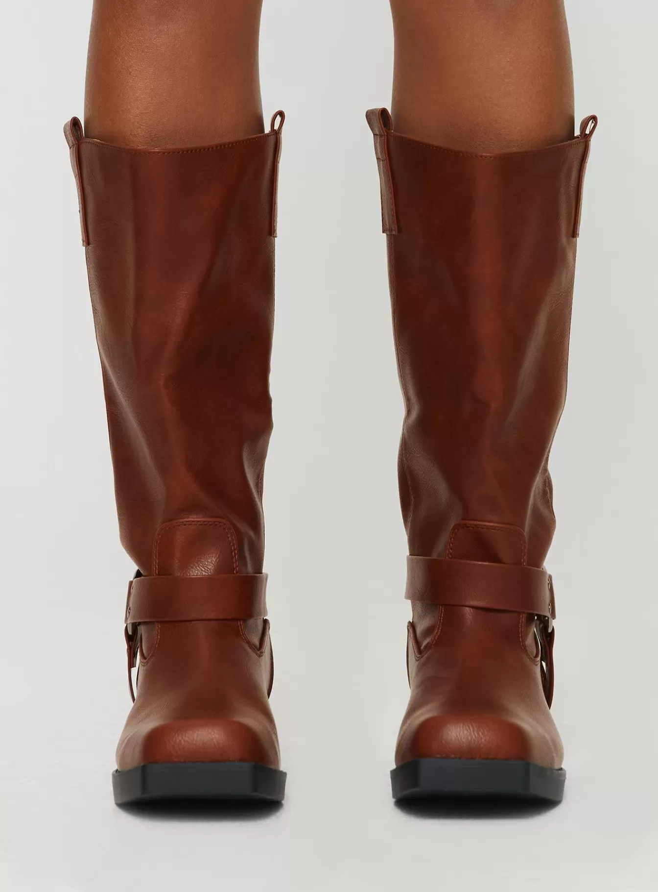 Princess Polly Boots | Wrecked Western Boots Rust Tan