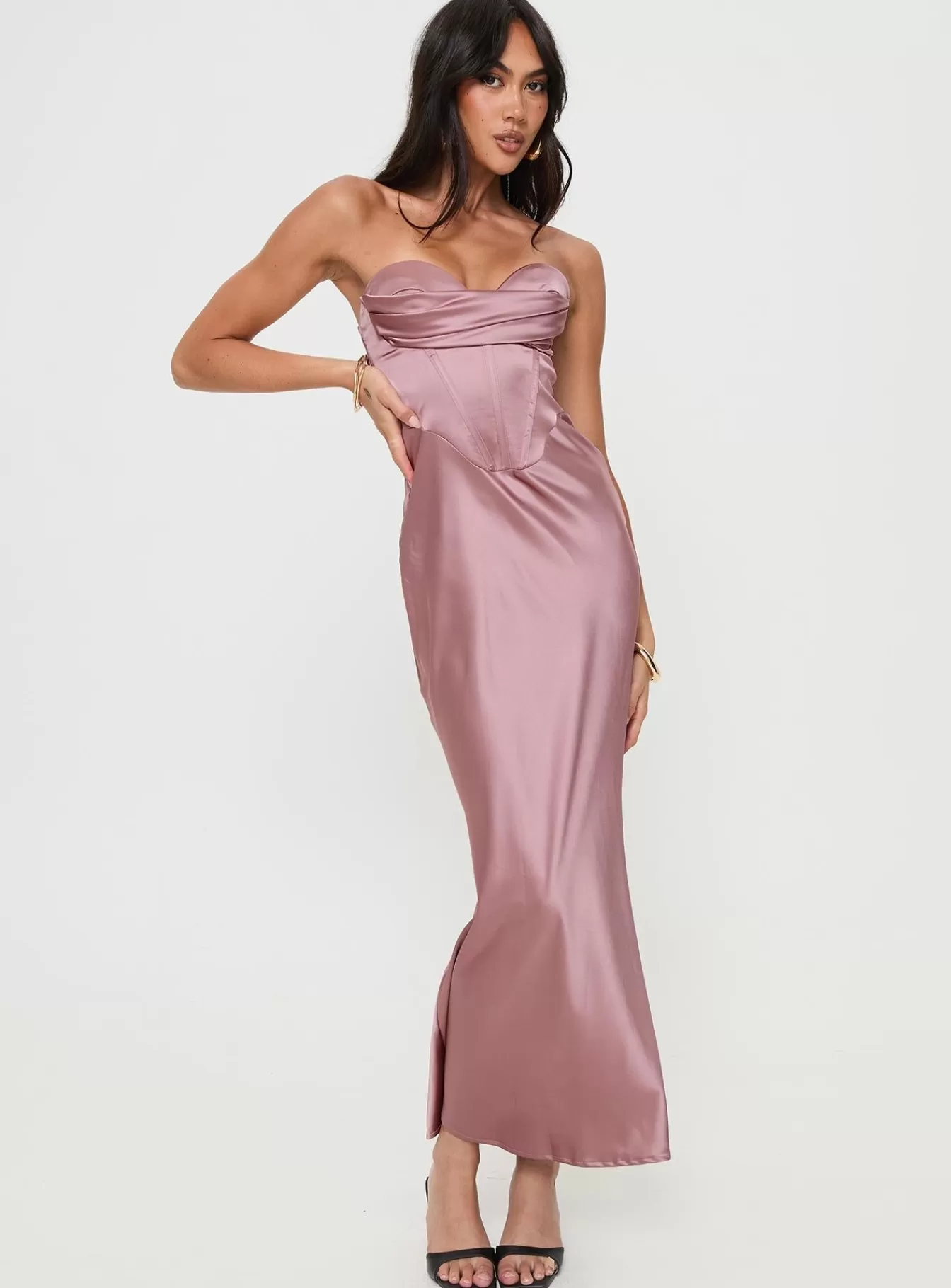 Princess Polly Maxi Dresses | Yannick Strapless Maxi Dress Mocha
