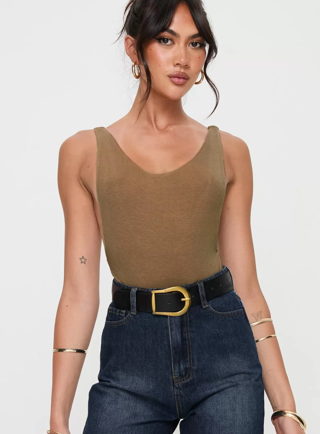 Princess Polly Casual Tops | Yolando Bodysuit Taupe