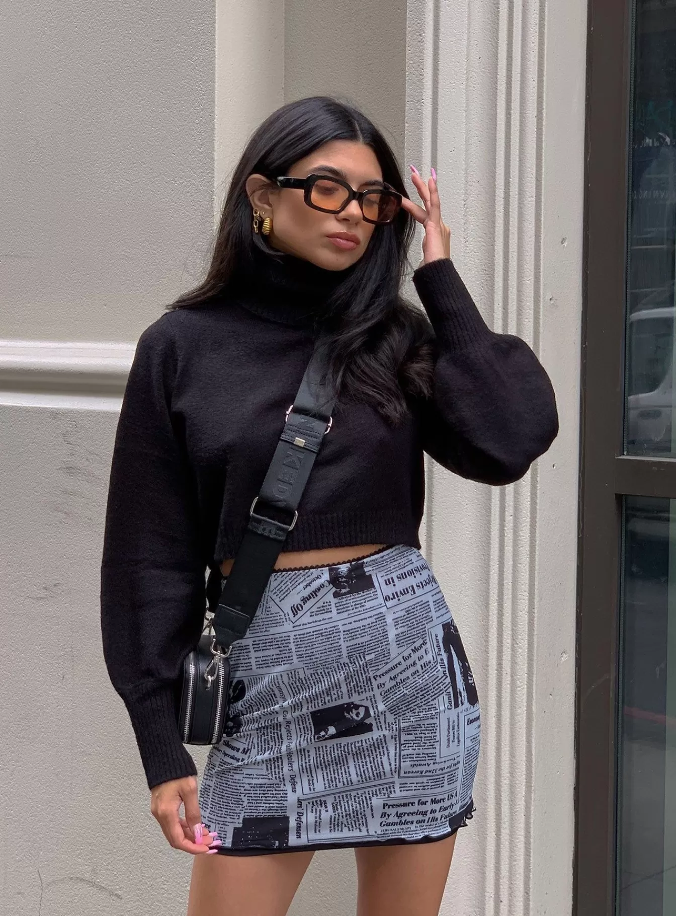 Princess Polly Knitted Sweaters | Zahara Cropped Turtleneck Sweater Black