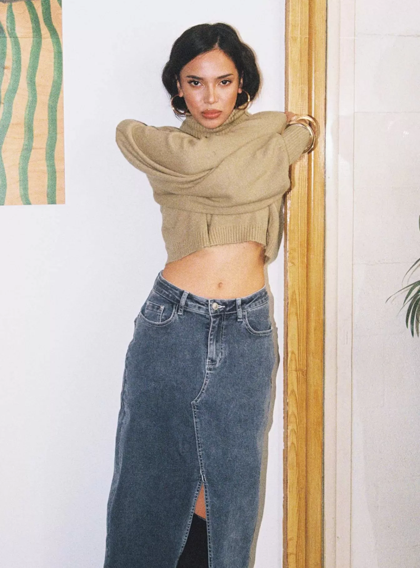 Princess Polly Petite | Zahara Cropped Turtleneck Sweater Petite Beige