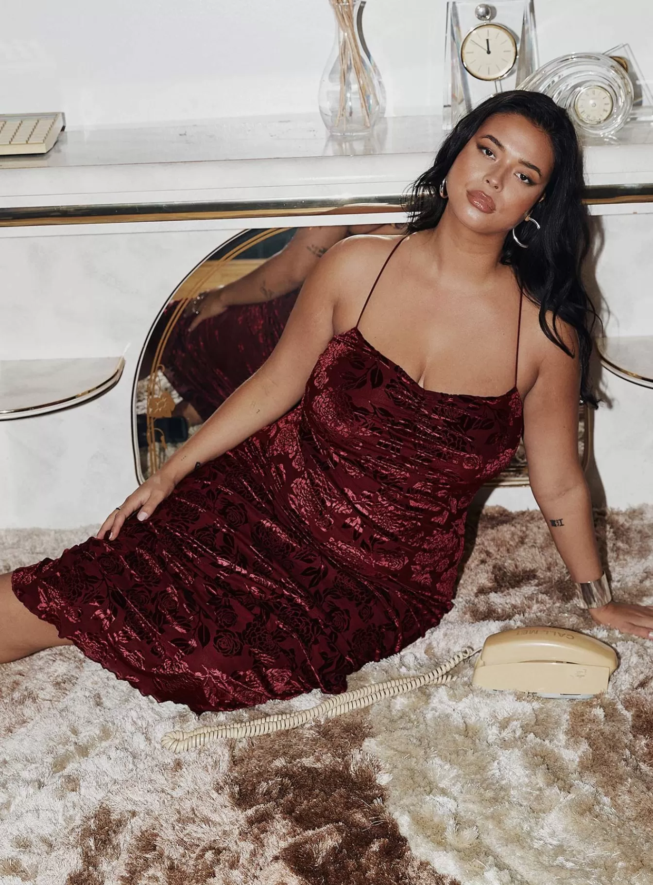 Princess Polly Curve Dresses | Zotta Maxi Dress Curve Burgundy